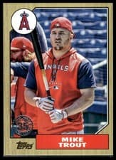 Mike Trout 2022 Topps Update 1987 card