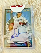 Yoshinobu Yamamoto 2024 Topps Finest Autograph card