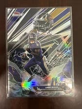 2025 Finest Smashing Through Lamar Jackson #ST-2 card