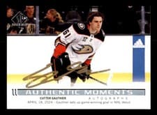 2024-25 SP Authentic Authentic Moments Autographs Cutter Gauthier #AM-CG card