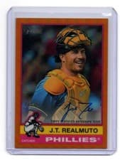 2025 Topps Heritage Chrome Autographs J.T. Realmuto #BCA-JR card