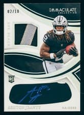 2025 Panini Black Rookie Patch Autographs Ashton Jeanty #2 card