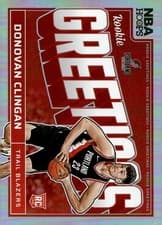 2024-25 Hoops Rookie Greetings Donovan Clingan #5 card