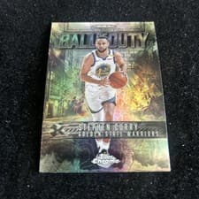 Stephen Curry 2025 Topps Chrome Ball Of Duty card