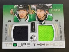 2025-26 SP Game Used Troupe Threads Wyatt Johnston/Jason Robertson #TT-SJ card