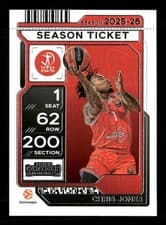 2025-26 Panini Contenders EuroLeague Base Season Ticket Chris Jones #100 card