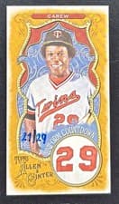 2025 Topps Allen & Ginter Uniform Countdown (Minis) Rod Carew #UC-29 card