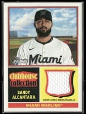2025 Topps Heritage Clubhouse Collection Relics Sandy Alcantara #CCR-SA card