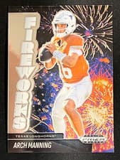2025 Panini Prizm Black Fireworks Arch Manning #14 card