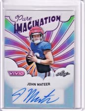 2025 Leaf Vivid Pure Imagination Autographs John Mateer #PA-JM1 card