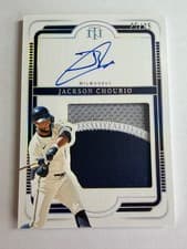 2025 Panini National Treasures Die-Cut Material Autographs Jackson Chourio #4 card