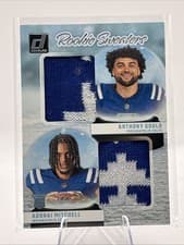 Adonai Mitchell / Anthony Gould 2024 Donruss Rookie Holiday Sweater Duals card