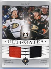 2024-25 Upper Deck Ultimate Collection Ulti-Mates Jersey Mason McTavish/Trevor Zegras #UTM-ZM card