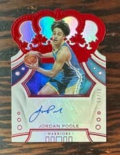 Jordan Poole 2019 Panini Crown Royale Rookie Autographs card