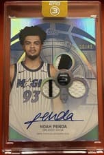 2025-26 Topps 3 Rookie 3 Patch Autographs Vertical Noah Penda #RPV-NP card