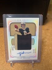 2025 Panini National Treasures Rookie Patch Autographs Tyler Shough #161 card