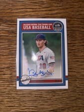 2025 Panini Stars & Stripes USA Baseball Throwback Signatures Brody Brecht #AS-BB card