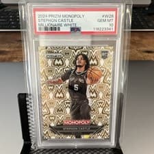 2024-25 Panini Prizm Monopoly Millionaire White Stephon Castle #W26 card
