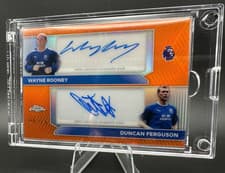 Wayne Rooney / Duncan Ferguson 2026 Topps Chrome Premier League Dual Autograph card