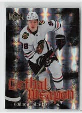 2025-26 SkyBox Metal Universe Lethal Weapon Connor Bedard #LW-1 card