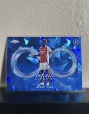 Bukayo Saka 2024 Topps Chrome UEFA Sapphire Infinite card
