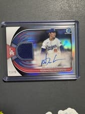 2025 Bowman Chrome Auto Relics Yoshinobu Yamamoto #BCAR-YY card
