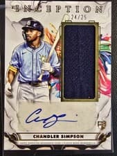 2025 Topps Inception Inception Autograph Game Relics Chandler Simpson #IAGR-CSI card