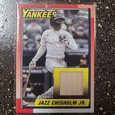 2025 Topps Update 1990 Topps Baseball Relics Jazz Chisholm Jr. #90RU-JC card