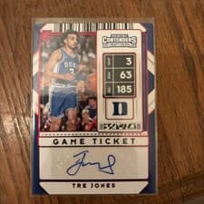 Tre Jones 2020 Panini Contenders Draft Picks card