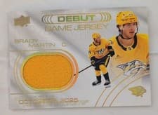 2025-26 Upper Deck UD Debut Game Jersey Brady Martin #DGJ-BM card
