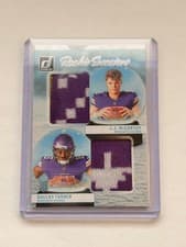 Dallas Turner / J.J. McCarthy 2024 Donruss Rookie Holiday Sweater Duals card