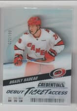 Bradly Nadeau 2024-25 Upper Deck Credentials Acetate Debut Ticket Access card