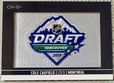 2024-25 O-Pee-Chee First Round Draft Patches Cole Caufield #DP-24 card