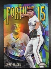 2025 Topps Chrome Logofractor Edition Fortune 15 Corey Seager #F15-15 card