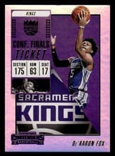 De'Aaron Fox 2018 Panini Contenders card