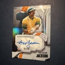 2025 Topps Chrome Black Ivory Autographs Reggie Jackson #IVA-RJA card