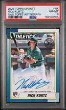 2025 Topps Update 1990 Topps Baseball Autographs Nick Kurtz #90AU-NK card