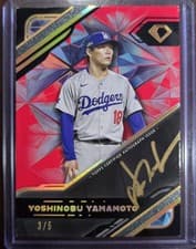 2025 Topps Diamond Icons Black PolychromatINK Autographs Yoshinobu Yamamoto #BPA-YY card
