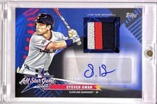2025 Topps Update All-Star Stitches Autographs Steven Kwan #AST-SK card