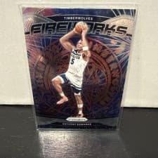 2024-25 Panini Prizm Fireworks Anthony Edwards #25 card