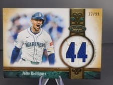 Julio Rodríguez 2026 Topps Tier One Jersey Number Relics card