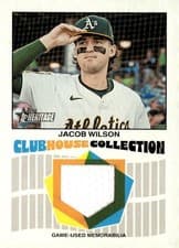 Jacob Wilson 2026 Topps Heritage Clubhouse Collection Relics card