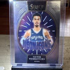Victor Wembanyama 2024 Panini Select Neon Icon card