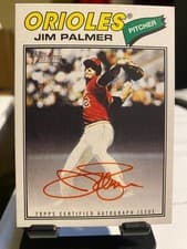2026 Topps Heritage Real One Autographs Jim Palmer #77RO-JP card