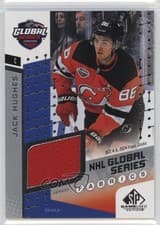 2025-26 SP Game Used 2024 Global Series Devils vs. Sabres Fabrics Jack Hughes #GSF1-9 card