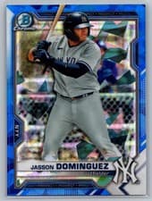 Jasson Dominguez 2021 Bowman Draft Sapphire card