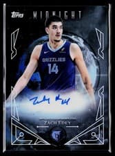 2025-26 Topps Midnight Midnight Sun Signatures Zach Edey #MS-ZE card