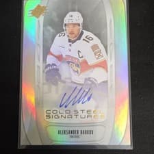 2025-26 SPx Cold Steel Signatures Aleksander Barkov #CS-AB card