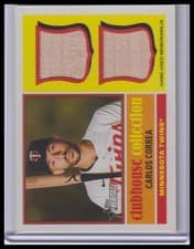 2025 Topps Heritage Clubhouse Collection Single Player Dual Relics Carlos Correa #CCSDR-CC card