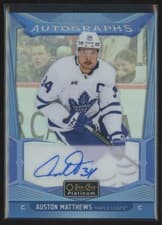 Auston Matthews 2024-25 O-Pee-Chee Platinum Blue Rainbow Autographs card